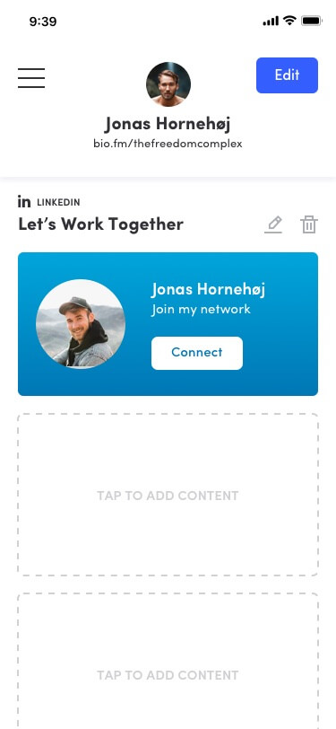 How to share your Linkedin in Instagram bio