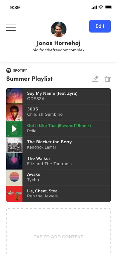 How to share your Spotify in Instagram bio